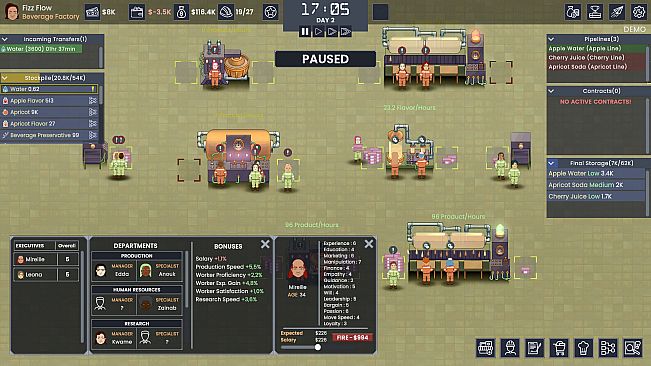 Fizz Flow: Factory Management
