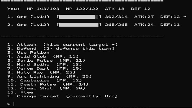 Greywind's Legacy - A Text Based, Skill Progression, RPG