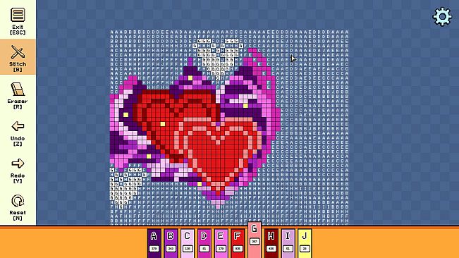 Pixel Cross Stitch - Valentine's Day Pack 3