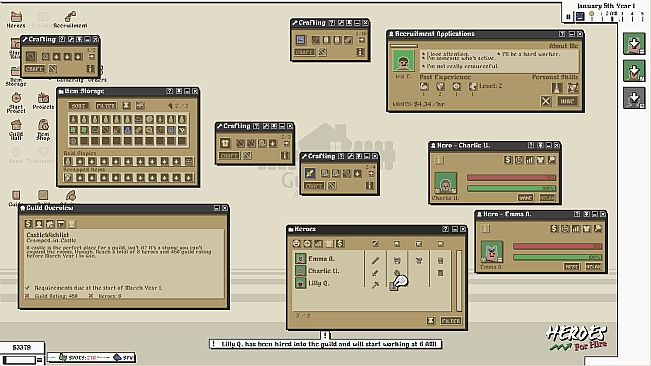 Heroes For Hire - Guild Micromanagement Simulator