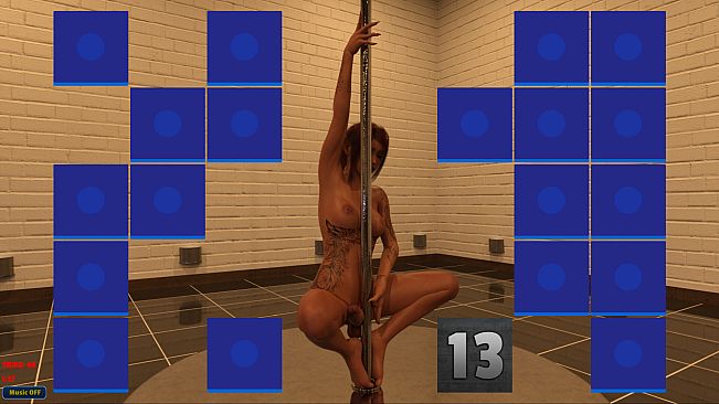 Sexy Memory Puzzle - Futanari Striptease