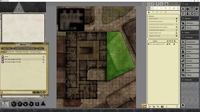 Fantasy Grounds - Pathfinder RPG - Pathfinder Flip-Mat: The Rusty Dragon Inn