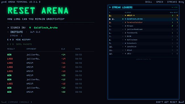 RESET ARENA