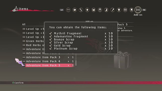 Tales of Berseria - Adventure Item Pack 5