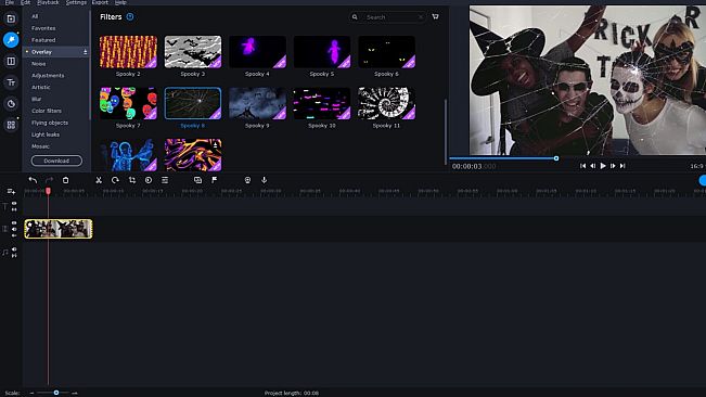 Movavi Video Editor Plus 2022 - Spooky Overlay Pack