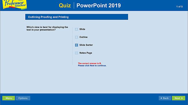 Professor Teaches PowerPoint 2019
