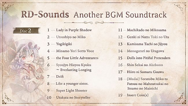 Marisa of Liartop Mountain RD-Sounds Another BGM Soundtrack