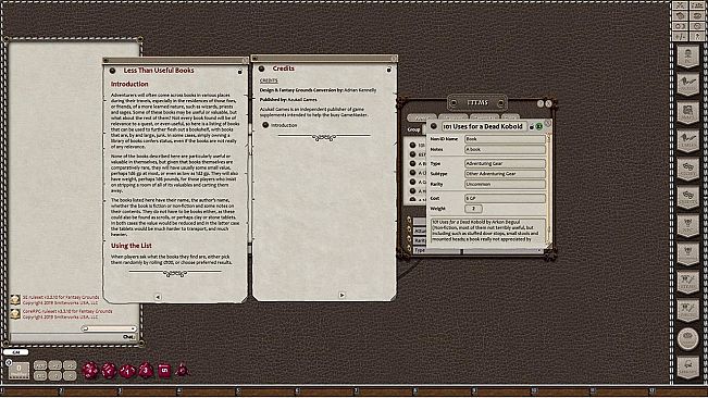 Fantasy Grounds - Rumours, Notes and Books Collection