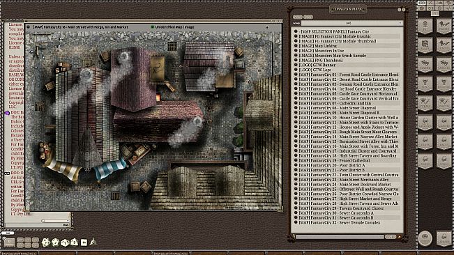 Fantasy Grounds - Meanders Map Pack: Fantasy City Spring Season (Map Pack)