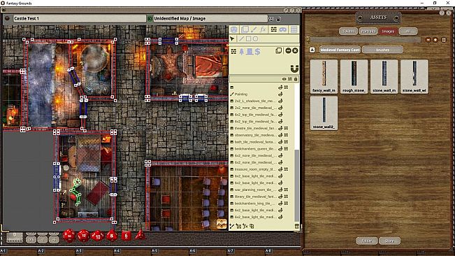 Fantasy Grounds - Black Scrolls Medieval Fantasy Castle (Map Tile Pack)