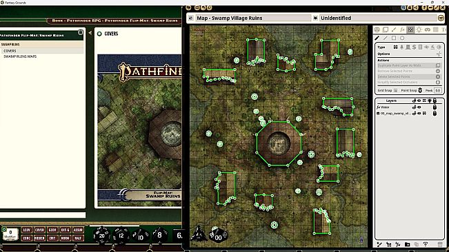 Fantasy Grounds - Pathfinder RPG - Pathfinder Flip-Mat: Swamp Ruins