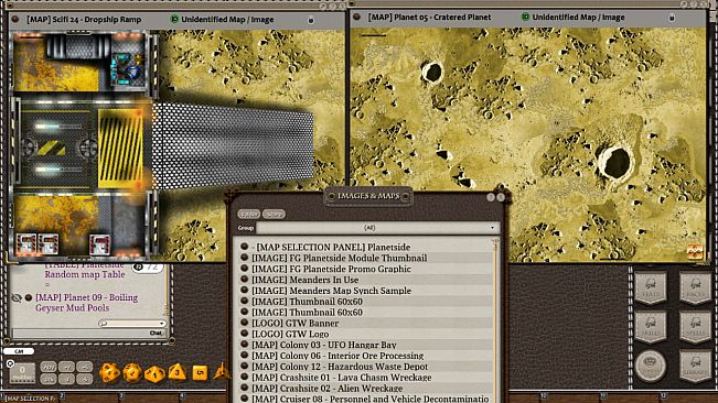 Fantasy Grounds - Meanders Map Pack: Planetside (Map Pack)