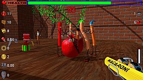 Die, zombie sausage, die!