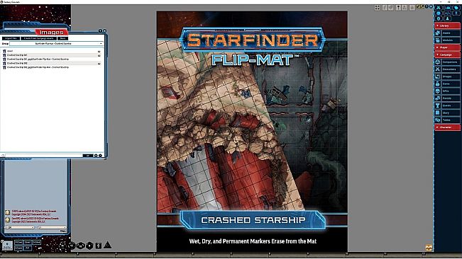 Fantasy Grounds - Starfinder RPG - FlipMat - Crashed Starship
