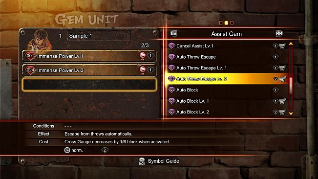 Street Fighter X Tekken: Street Fighter/Tekken Shared Assist Gem Pack 2