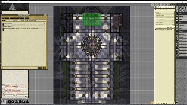 Fantasy Grounds - Pathfinder RPG - Pathfinder Flip-Mat - Classic Cathedral