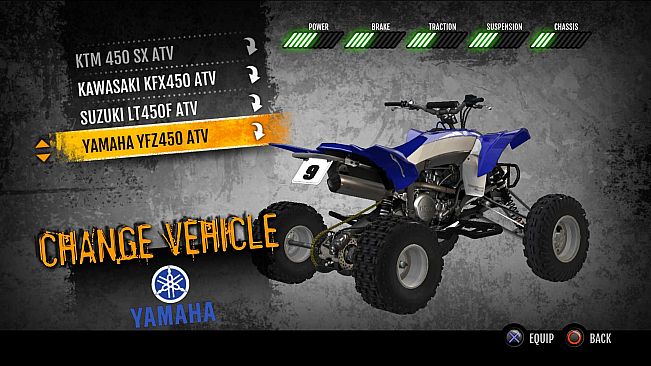 MX vs. ATV Supercross Encore - Yamaha YFZ450 ATV