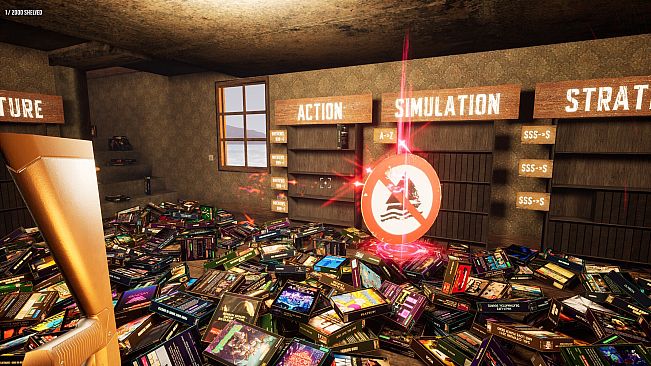 Game Shelver 99: I must organize my Steam Library and defend it against pirates with a shotgun