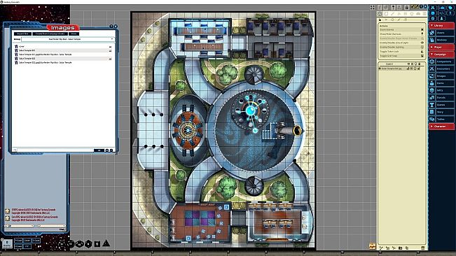 Fantasy Grounds - Starfinder RPG - FlipMat - Solar Temple