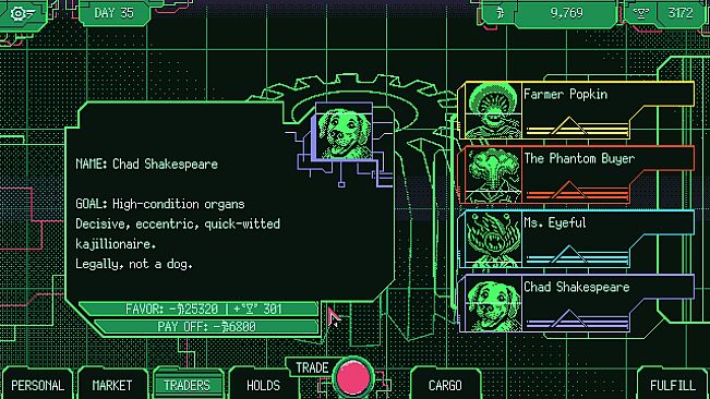 Space Warlord Organ Trading Simulator