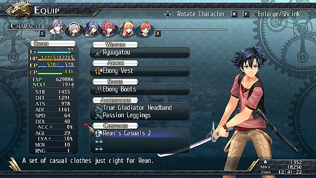 The Legend of Heroes: Trails of Cold Steel II - All Casual Clothes