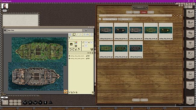 Fantasy Grounds - Black Scrolls Pirate and Ghost Ship (Map Tile Pack)