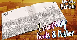 Hidden Cats in Berlin - Printable PDF Coloring Book and Poster