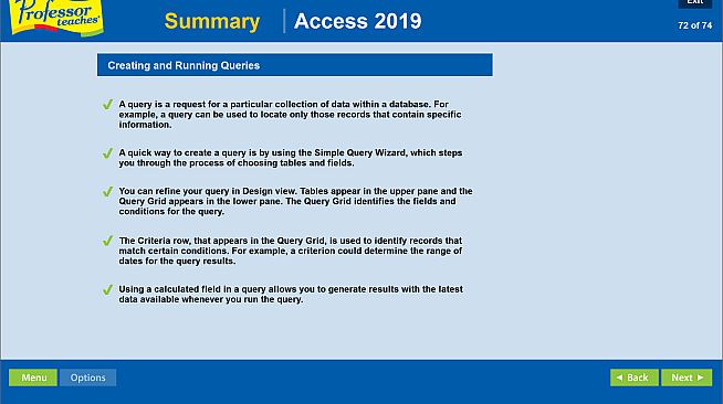 Professor Teaches Access 2019