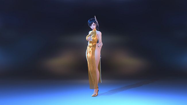 Angel Legion-DLC High-Slit Cheongsam (Orange)
