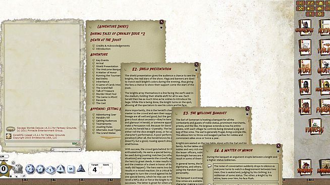 Fantasy Grounds - Daring Tales of Chivalry #02: Death at the Joust (Savage Worlds)