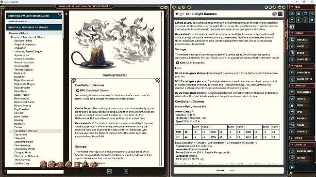 Fantasy Grounds - Grim Hollow: Monster Grimoire