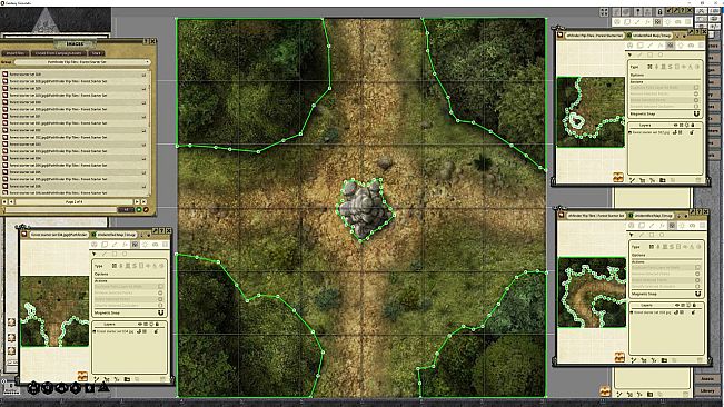 Fantasy Grounds - Pathfinder RPG - Flip-Tiles - Forest Starter Set