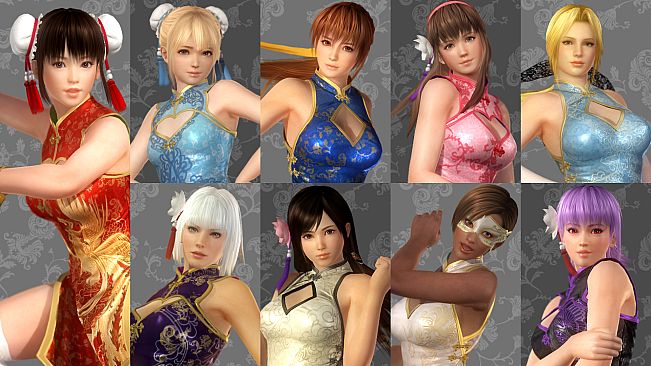 DOA5LR Alluring Mandarin Dress Set