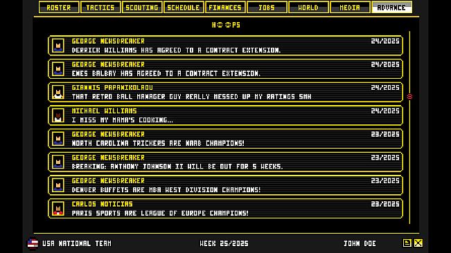 Retro Basketball Manager