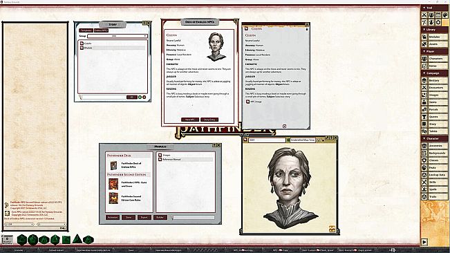 Fantasy Grounds - Pathfinder 2 RPG - Deck of Endless NPCs