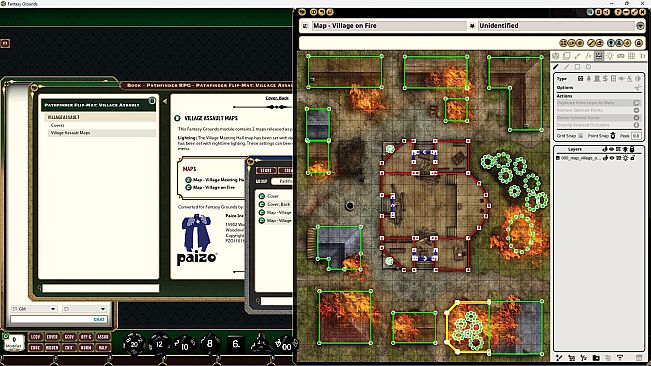 Fantasy Grounds - Pathfinder RPG - Pathfinder Flip-Mat: Village Assault