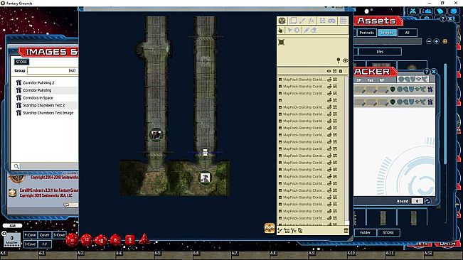 Fantasy Grounds - Pathfinder Map Pack: Starship Corridors