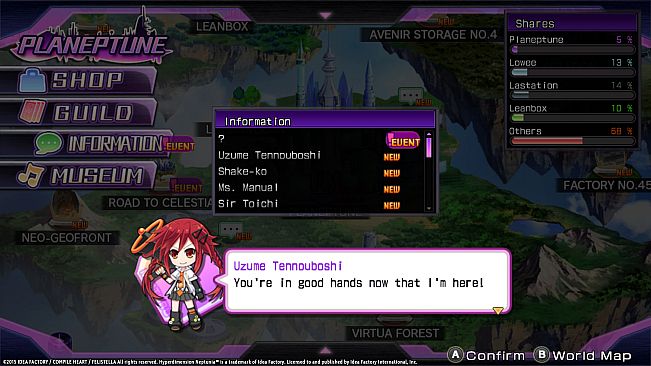 Hyperdimension Neptunia Re;Birth1 Uzume Battle Entry