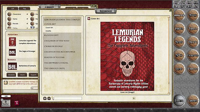 Fantasy Grounds - Lemurian Legends: The Complete Adventures (Barbarians of Lemuria)