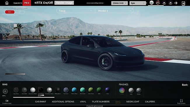 Realistic 3D Car Configurator