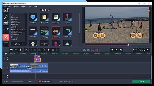 Movavi Video Editor Plus 2020 Effects - Pixel Age Pack