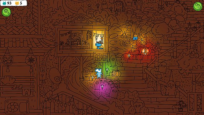 Hidden Capybaras with Orange and Pumpkins: Spooky Halloween Edition