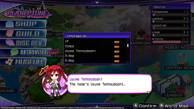 Hyperdimension Neptunia Re;Birth2 Uzume Battle Entry