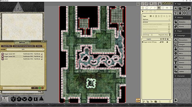Fantasy Grounds - Pathfinder RPG - Pathfinder Flip-Mat - Bigger Sewer