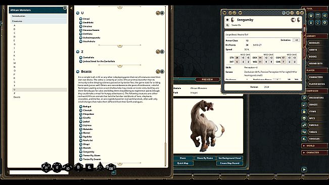 Fantasy Grounds - Legendary Bestiaries - African Monsters