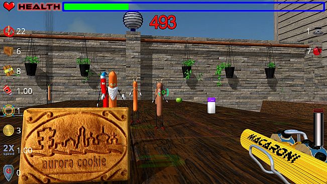 Die, zombie sausage, die!