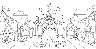 100 Cats Lost in Circus Escape Find & Color