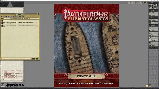 Fantasy Grounds - Pathfinder RPG - Pathfinder Flip-Map - Classic Pirate Ship