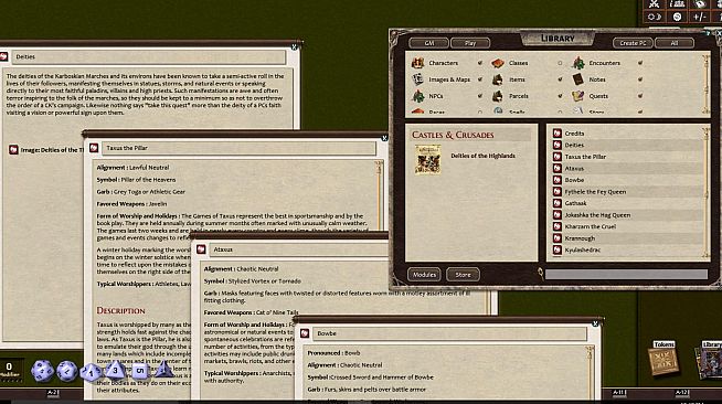 Fantasy Grounds - Deities of the Haunted Highlands (Castles & Crusades)