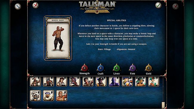Talisman Character - Martial Artist